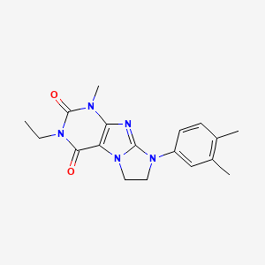 6-(3,4-Dimethylphenyl)-2-ethyl-4-methyl-7,8-dihydropurino[7,8-a]imidazole-1,3-dione