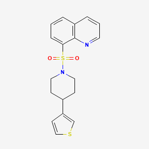 8-((4-(Thiophen-3-yl)piperidin-1-yl)sulfonyl)quinoline