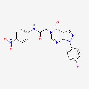 2-(1-(4-fluorophenyl)-4-oxo-1H-pyrazolo[3,4-d]pyrimidin-5(4H)-yl)-N-(4-nitrophenyl)acetamide