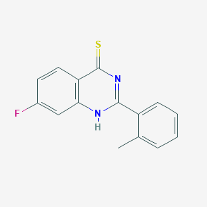 7-Fluoro-2-(2-methylphenyl)quinazoline-4-thiol