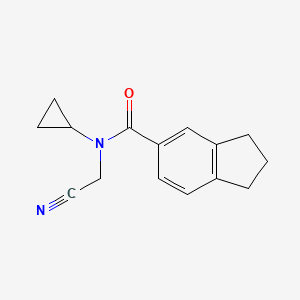N-(cyanomethyl)-N-cyclopropyl-2,3-dihydro-1H-indene-5-carboxamide