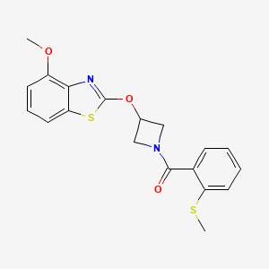 (3-((4-Methoxybenzo[d]thiazol-2-yl)oxy)azetidin-1-yl)(2-(methylthio)phenyl)methanone