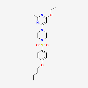 4-(4-((4-Butoxyphenyl)sulfonyl)piperazin-1-yl)-6-ethoxy-2-methylpyrimidine