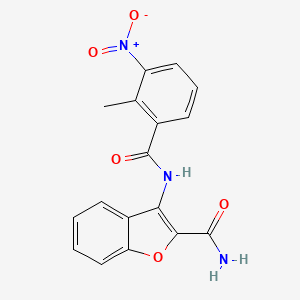 3-(2-Methyl-3-nitrobenzamido)benzofuran-2-carboxamide