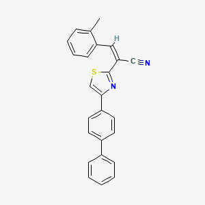 (Z)-2-(4-([1,1'-biphenyl]-4-yl)thiazol-2-yl)-3-(o-tolyl)acrylonitrile