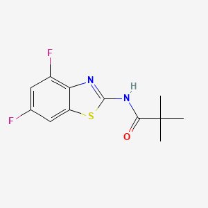 molecular formula C12H12F2N2OS B2406796 N-(4,6-difluoro-1,3-benzothiazol-2-yl)-2,2-dimethylpropanamide CAS No. 907974-18-9