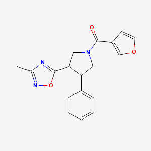 Furan-3-yl(3-(3-methyl-1,2,4-oxadiazol-5-yl)-4-phenylpyrrolidin-1-yl)methanone