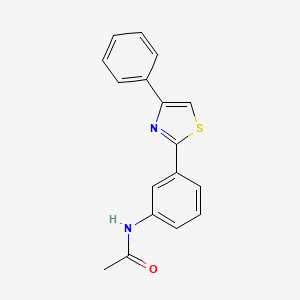 N-[3-(4-phenyl-1,3-thiazol-2-yl)phenyl]acetamide
