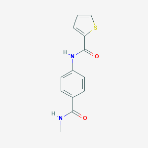molecular formula C13H12N2O2S B240683 N-(4-(methylcarbamoyl)phenyl)thiophene-2-carboxamide 