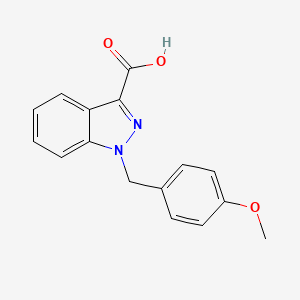 molecular formula C16H14N2O3 B2406842 1-[(4-methoxyphenyl)methyl]-1H-indazole-3-carboxylic acid CAS No. 50264-71-6