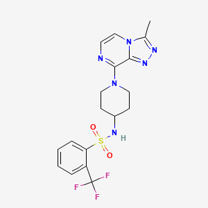 N-(1-(3-methyl-[1,2,4]triazolo[4,3-a]pyrazin-8-yl)piperidin-4-yl)-2-(trifluoromethyl)benzenesulfonamide