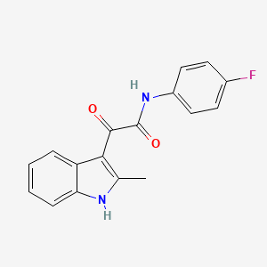 molecular formula C17H13FN2O2 B2406853 N-(4-fluorophenyl)-2-(2-methyl-1H-indol-3-yl)-2-oxoacetamide CAS No. 852369-18-7