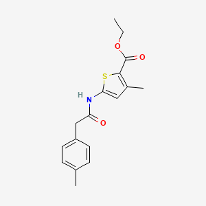 molecular formula C17H19NO3S B2406854 Ethyl 3-methyl-5-(2-(p-tolyl)acetamido)thiophene-2-carboxylate CAS No. 923379-44-6