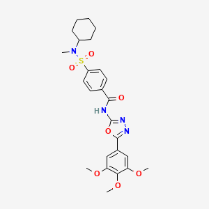 4-[cyclohexyl(methyl)sulfamoyl]-N-[5-(3,4,5-trimethoxyphenyl)-1,3,4-oxadiazol-2-yl]benzamide