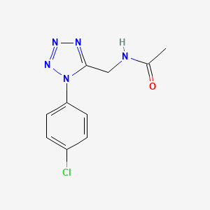 molecular formula C10H10ClN5O B2406870 N-((1-(4-氯苯基)-1H-四唑-5-基)甲基)乙酰胺 CAS No. 921102-70-7
