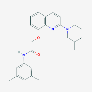 N-(3,5-dimethylphenyl)-2-((2-(3-methylpiperidin-1-yl)quinolin-8-yl)oxy)acetamide