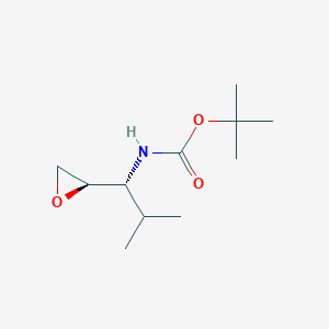 molecular formula C11H21NO3 B2406901 Tert-butyl N-[(1R)-2-methyl-1-[(2R)-oxiran-2-yl]propyl]carbamate CAS No. 2580095-34-5