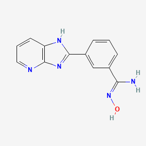 B2406911 N-Hydroxy-3-(3H-imidazo[4,5-b]pyridin-2-yl)benzimidamide CAS No. 1256486-26-6