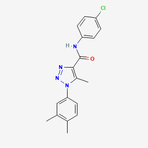 molecular formula C18H17ClN4O B2406916 N-(4-chlorophenyl)-1-(3,4-dimethylphenyl)-5-methyl-1H-1,2,3-triazole-4-carboxamide CAS No. 866847-92-9