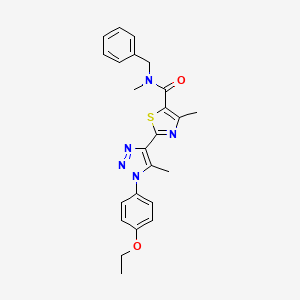 molecular formula C24H25N5O2S B2407004 N-benzyl-2-(1-(4-ethoxyphenyl)-5-methyl-1H-1,2,3-triazol-4-yl)-N,4-dimethylthiazole-5-carboxamide CAS No. 1207046-75-0