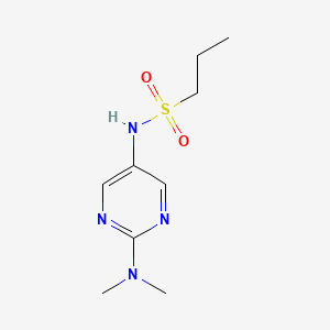molecular formula C9H16N4O2S B2407033 N-[2-(Dimethylamino)pyrimidin-5-YL]propane-1-sulfonamide CAS No. 1421452-29-0