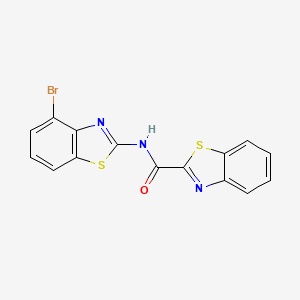 molecular formula C15H8BrN3OS2 B2407041 N-(4-bromo-1,3-benzothiazol-2-yl)-1,3-benzothiazole-2-carboxamide CAS No. 868677-82-1