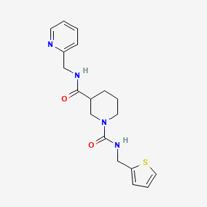 molecular formula C18H22N4O2S B2407043 N3-(pyridin-2-ylmethyl)-N1-(thiophen-2-ylmethyl)piperidine-1,3-dicarboxamide CAS No. 1226431-57-7