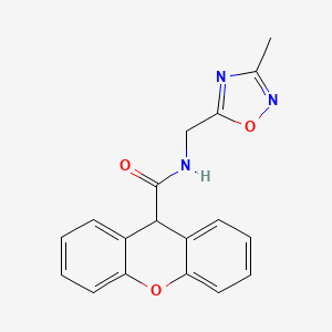 molecular formula C18H15N3O3 B2407082 N-((3-methyl-1,2,4-oxadiazol-5-yl)methyl)-9H-xanthene-9-carboxamide CAS No. 1207001-76-0