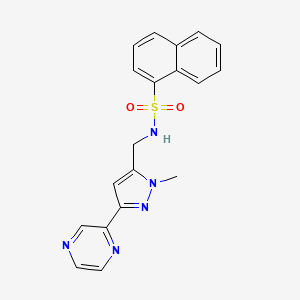 N-((1-methyl-3-(pyrazin-2-yl)-1H-pyrazol-5-yl)methyl)naphthalene-1-sulfonamide