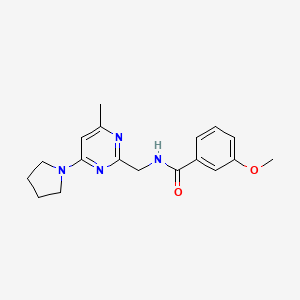 3-methoxy-N-((4-methyl-6-(pyrrolidin-1-yl)pyrimidin-2-yl)methyl)benzamide