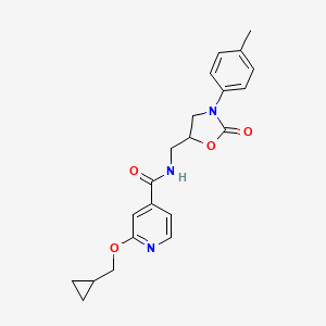 2-(cyclopropylmethoxy)-N-((2-oxo-3-(p-tolyl)oxazolidin-5-yl)methyl)isonicotinamide