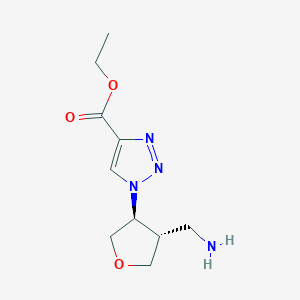 Ethyl 1-[(3S,4S)-4-(aminomethyl)oxolan-3-yl]triazole-4-carboxylate