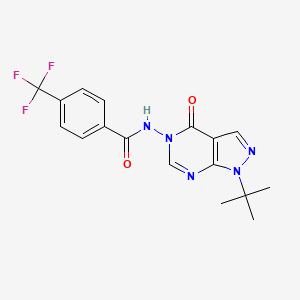 N-(1-(tert-butyl)-4-oxo-1H-pyrazolo[3,4-d]pyrimidin-5(4H)-yl)-4-(trifluoromethyl)benzamide