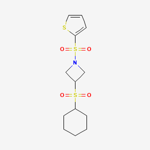 3-(Cyclohexylsulfonyl)-1-(thiophen-2-ylsulfonyl)azetidine