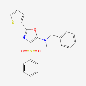 4-(benzenesulfonyl)-N-benzyl-N-methyl-2-thiophen-2-yl-1,3-oxazol-5-amine