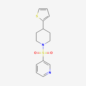 3-((4-(Thiophen-2-yl)piperidin-1-yl)sulfonyl)pyridine