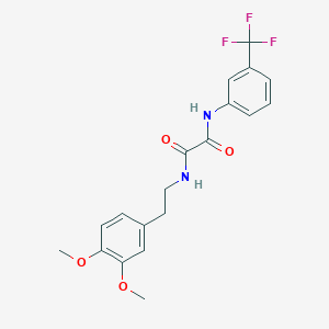 molecular formula C19H19F3N2O4 B2407154 N'-[2-(3,4-dimethoxyphenyl)ethyl]-N-[3-(trifluoromethyl)phenyl]ethanediamide CAS No. 331426-65-4