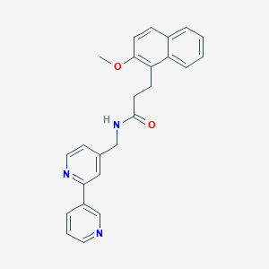 molecular formula C25H23N3O2 B2407175 N-([2,3'-bipyridin]-4-ylmethyl)-3-(2-methoxynaphthalen-1-yl)propanamide CAS No. 2034561-95-8