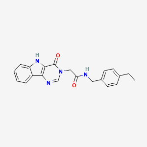 N-(4-ethylbenzyl)-2-(4-oxo-4,5-dihydro-3H-pyrimido[5,4-b]indol-3-yl)acetamide