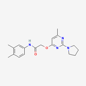 3-{1-[(3,5-dimethylphenyl)sulfonyl]piperidin-4-yl}-6-fluoroquinazolin-4(3H)-one