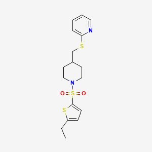 2-(((1-((5-Ethylthiophen-2-yl)sulfonyl)piperidin-4-yl)methyl)thio)pyridine