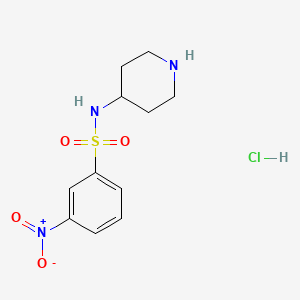 3-Nitro-N-(piperidin-4-yl)benzenesulfonamide hydrochloride