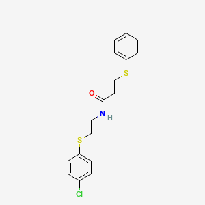 N-{2-[(4-chlorophenyl)sulfanyl]ethyl}-3-[(4-methylphenyl)sulfanyl]propanamide
