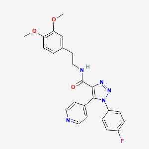 molecular formula C24H22FN5O3 B2407241 N-[2-(3,4-dimethoxyphenyl)ethyl]-1-(4-fluorophenyl)-5-(pyridin-4-yl)-1H-1,2,3-triazole-4-carboxamide CAS No. 1207010-97-6