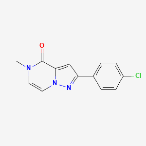 molecular formula C13H10ClN3O B2407277 2-(4-chlorophenyl)-5-methylpyrazolo[1,5-a]pyrazin-4(5H)-one CAS No. 1454588-04-5