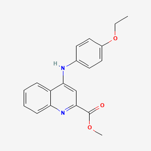 molecular formula C19H18N2O3 B2407283 methyl 4-[(4-ethoxyphenyl)amino]quinoline-2-carboxylate CAS No. 1207013-65-7