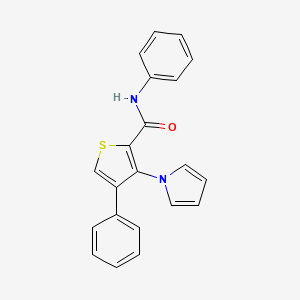 molecular formula C21H16N2OS B2407293 N,4-diphenyl-3-(1H-pyrrol-1-yl)thiophene-2-carboxamide CAS No. 1207019-10-0