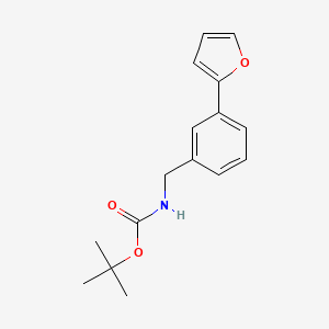 molecular formula C16H19NO3 B2407360 tert-butyl N-[[3-(furan-2-yl)phenyl]methyl]carbamate CAS No. 1190222-93-5