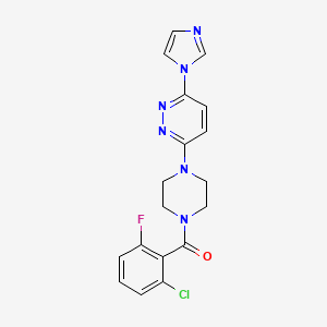 (4-(6-(1H-imidazol-1-yl)pyridazin-3-yl)piperazin-1-yl)(2-chloro-6-fluorophenyl)methanone