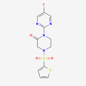 1-(5-Fluoropyrimidin-2-yl)-4-(thiophen-2-ylsulfonyl)piperazin-2-one